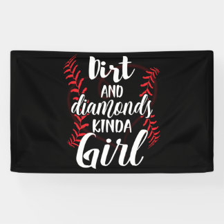 Dirt and Diamonds Kinda Girl Softball Baseball Spandoek