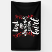 Dirt and Diamonds Kinda Girl Softball Baseball Spandoek (Verticaal)
