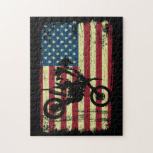 Dirt Bike American Flag 4de