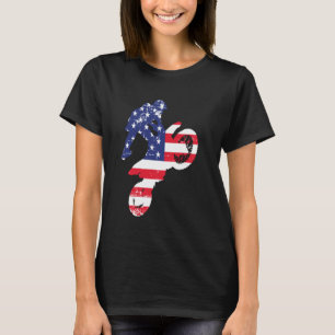 Dirt Bike Amerikaanse Vlag Patriottisch, Motorcros T-shirt