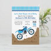 Dirt Bike Anniversaire Fête Invitation (Debout devant)