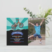 Dirt Bike Anniversaire Invitation équitation Boue (Debout devant)