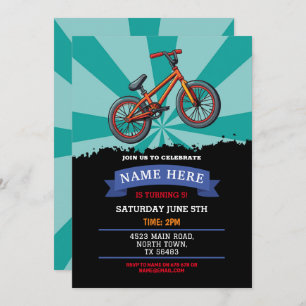 Dirt Bike Anniversaire Invitation équitation Mud F