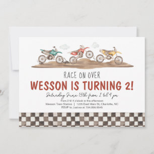 Dirt Bike Birthday Uitnodiging