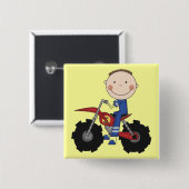 Dirt Bike - Boy Tshirts en Gifts Vierkante Button 5,1 Cm (Voorkant /achterkant)