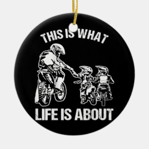 Dirt Bike Dad Motocross-motorfiets FMX Biker Keramisch Ornament