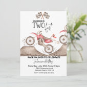 Dirt Bike DEUX FAST anniversaire invitation (Debout devant)