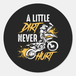 Dirt Bike Dirt Nooit Hurt Motocross Ronde Sticker
