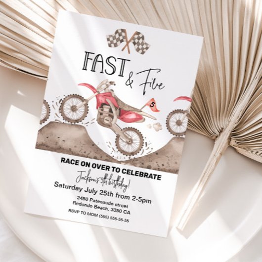Dirt Bike Fast et Five invitation
