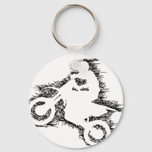DIRT BIKE (gekrabbel zwart) Sleutelhanger