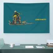 Dirt Bike Graphic Wood Box Sign Spandoek (Beurs)