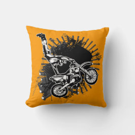 Dirt Bike Grunge Jumper Decorative Pillow Kussen