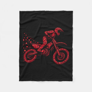 Dirt Bike Hart Biker Jongens Vrouwen Mannen Valent Fleece Deken