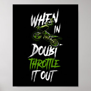 Dirt Bike Motocross als het in twijfel getrokken w Poster