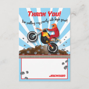 Dirt Bike Motocross Birthday - Dank je wel Bedankkaart