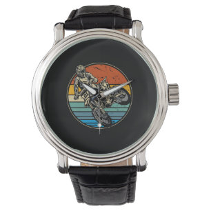 Dirt Bike Motocross-motorfiets  Retro Horloge