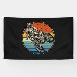 Dirt Bike Motocross-motorfiets Retro Spandoek