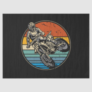 Dirt Bike Motocross-motorfiets Retro Tissuepapier