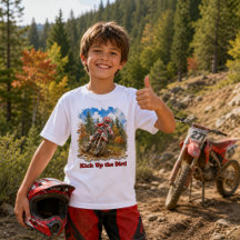 Dirt Bike Motocross Racen Slogan voor Jongens