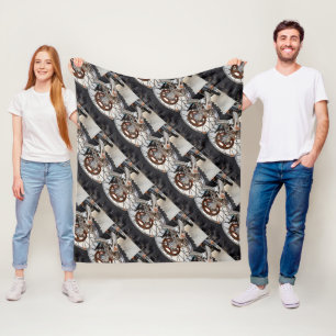 Dirt Bike Motorbike Cog, Med Fleece Blanket Deken