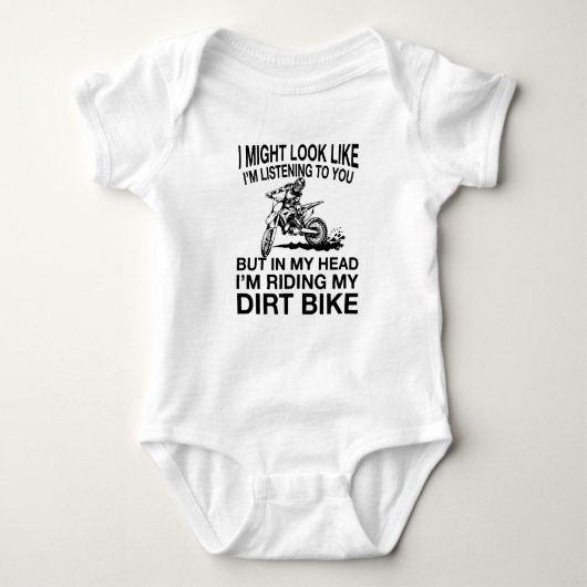 Dirt Bike Motorcross Grappig Romper (Voorkant)