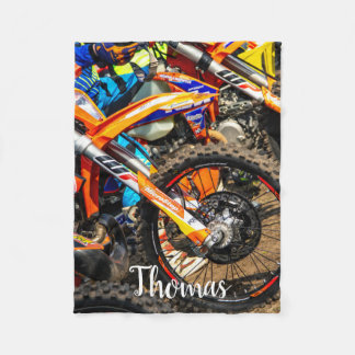 Dirt Bike Motorcycle Motocross-racisme, gepersonal Fleece Deken