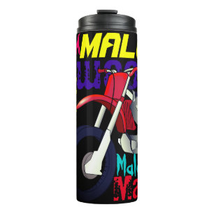 Dirt Bike Motorcycle Name Typography Custom Color Thermosbeker