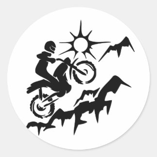 Dirt Bike Mountain Ronde Sticker