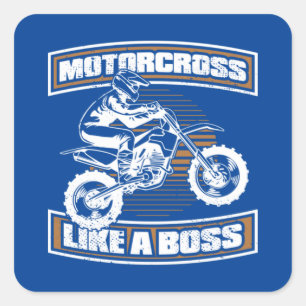 Dirt Bike MX Motocross Supercross Vierkante Sticker