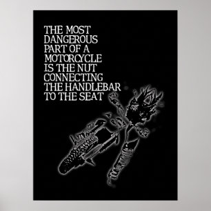 Dirt Bike Nut Motocross Funny Poster Humor
