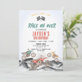 Dirt Bike Race Anniversaire Fête Invitation pour G (Debout devant)