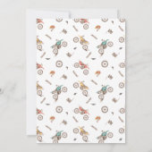 Dirt Bike Race Baby shower Invitation pour Garçon (Dos)