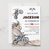 Dirt Bike Race Boy Anniversaire Fête Invitation (Devant)