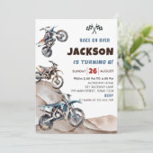 Dirt Bike Race Boy Anniversaire Fête Invitation (Debout devant)