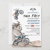 Dirt Bike Race Boy Invitation fête de 2e anniversa (Devant)