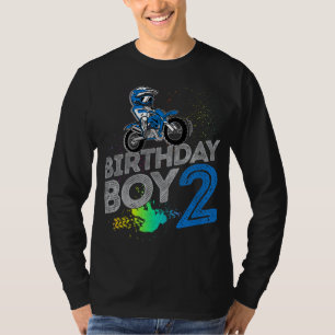 Dirt Bike Rider 2 jaar oud motorcross 2e verjaarda T-shirt