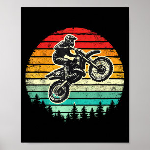 Dirt Bike Rider Motorcycle Motocross Poster