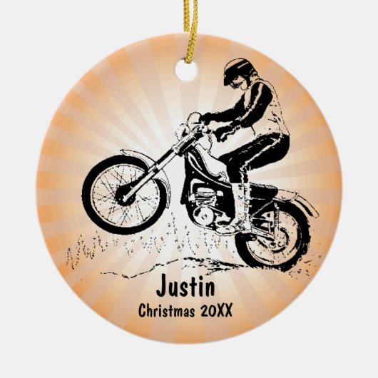 Dirt Bike Rider Ornament (Voorkant)