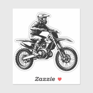 Dirt Bike Rider Sticker
