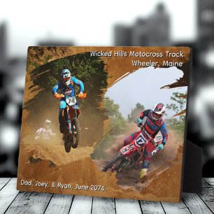 Dirt Bike rijden Motocross foto aandenken Fotoplaat