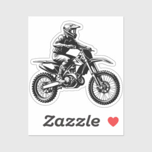 Dirt Bike Rijder Sticker