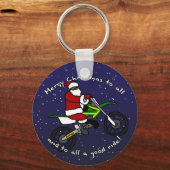 Dirt Bike Santa Sleutelhanger (Voorkant)