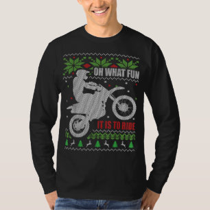 Dirt Bike Ugly kerstmotocross wat leuk is T-shirt