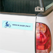 Dirt Biker Vector Biking Bumpersticker (Op Truck)