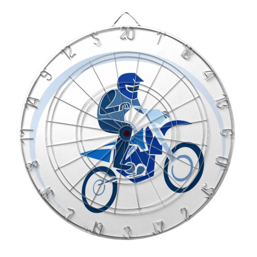 Dirt Biker Vector Biking Dartbord (Voorkant)