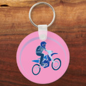 Dirt Biker Vector Biking Sleutelhanger (Voorkant)