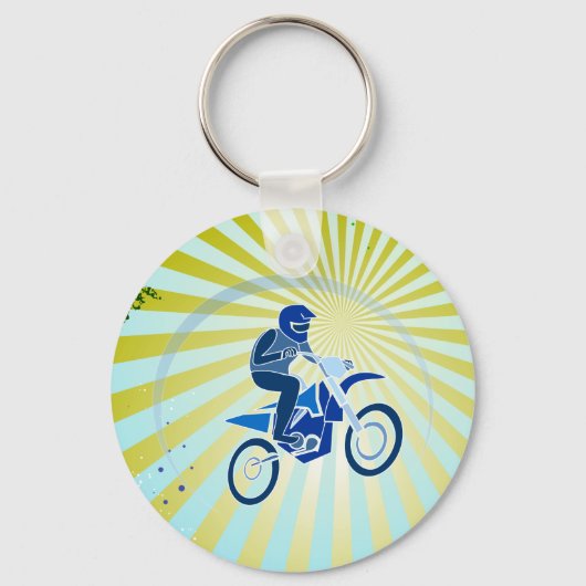 Dirt Biker Vector Biking Sleutelhanger (Voorkant)