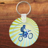 Dirt Biker Vector Biking Sleutelhanger (Voorkant)