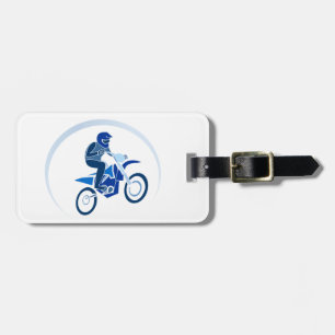 Dirt Biker Vector Fietserij Bagagelabel