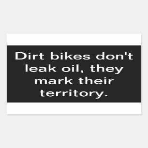Dirt Bikes lekt geen olie' ATV/voertuigsticker Rechthoekige Sticker